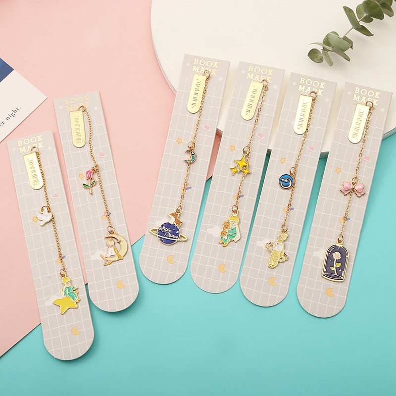 Creative alloy bookmark cartoon metal pendant small fresh pendant