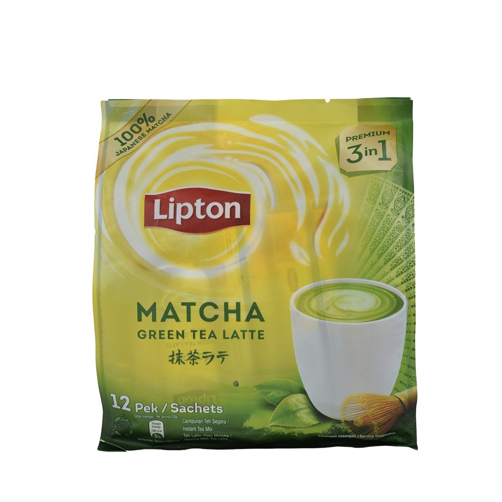 LIPTON 3 IN 1 MATCHA GREEN TEA LATTE 12'S X 22G Shopee Malaysia