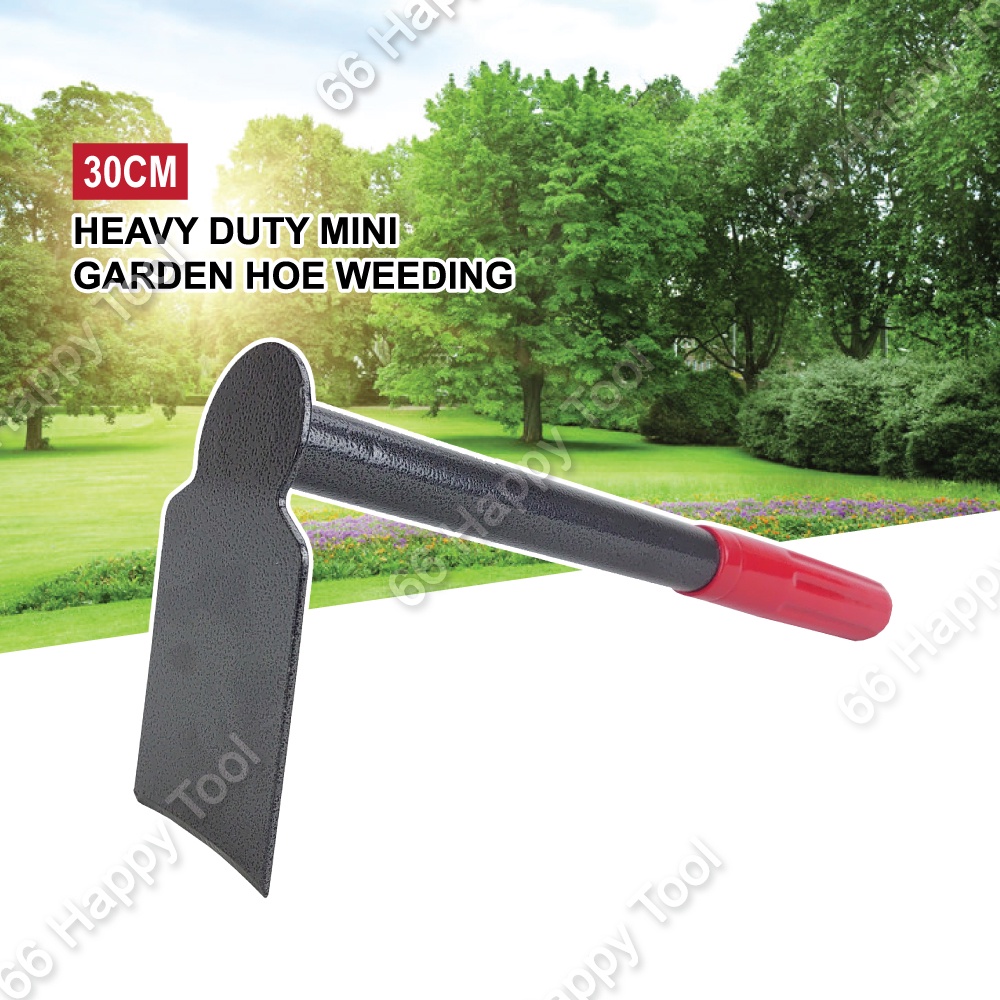 Mini Garden Hoe 30cm Heavy Duty Carbon Steel Weeding Garden Digging Hoe