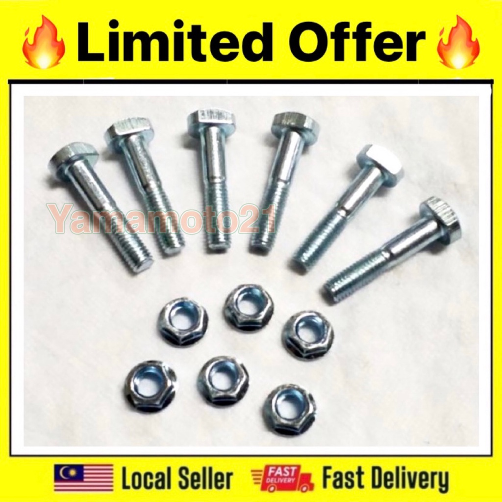 Rear Sprocket Screw Set Modenas Gt128 Dinamik Spocket Skru Bolt Nut Kawasaki Kr150 Zx150 6729