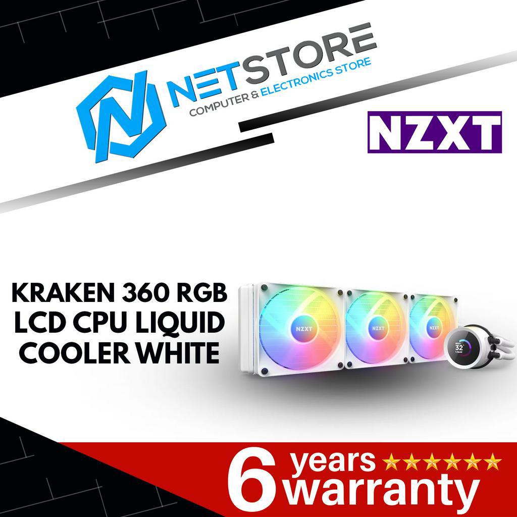 NZXT KRAKEN 360 RGB LCD CPU LIQUID COOLER - WHITE - RL-KR360-W1 ...