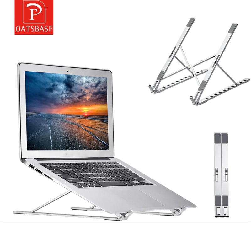 OATSBASF Portable Laptop Stand Aluminium 10 Gears HeightAdjustable