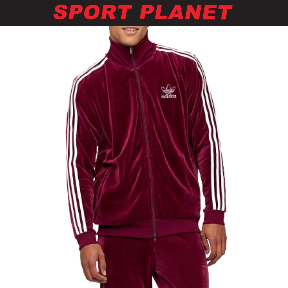 adidas Bunga Men Velour Beckenbauer Track Top Jacket Shirt Baju Lelaki DH5789 Sport Planet 24 3 Shopee Malaysia