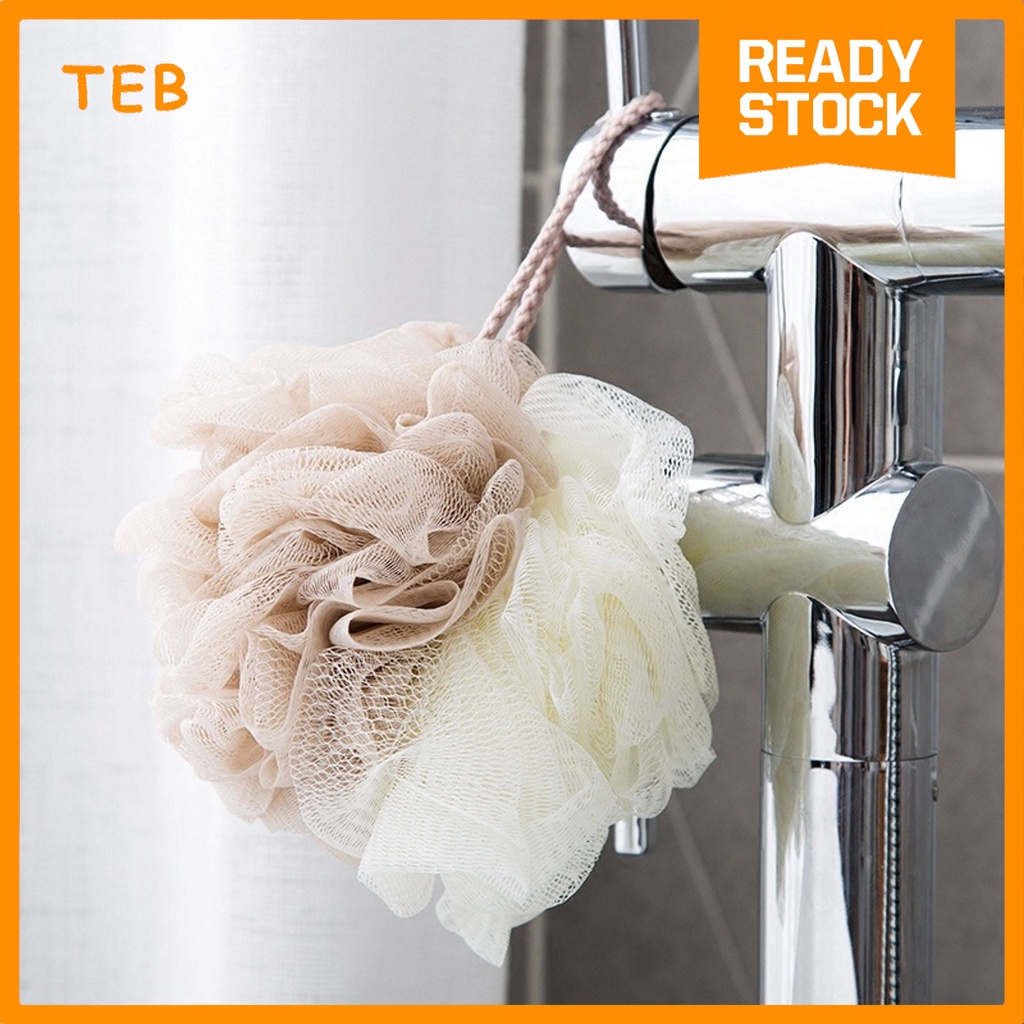 [TEB] Natural Flower Bath Shower Sponge Loofahs Mesh Pouf Shower Ball ...