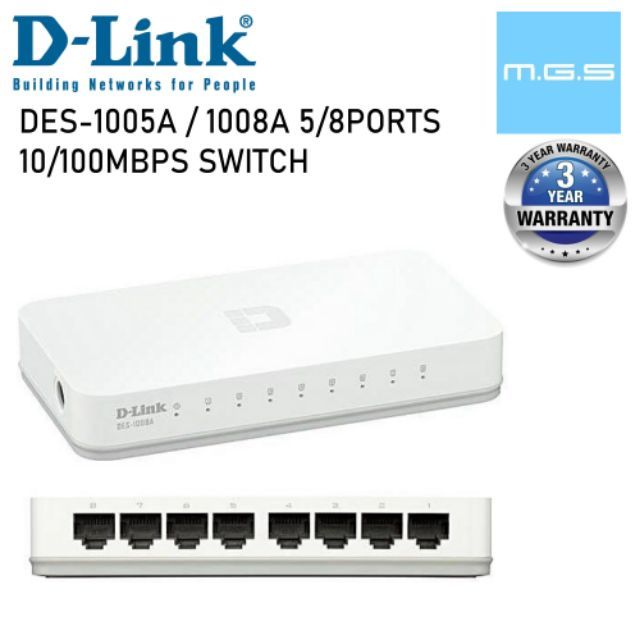 D-LINK DGS-1005A GIGA / DES1024A / DES1005A / DES1008A 5/8/24 ports 10 ...