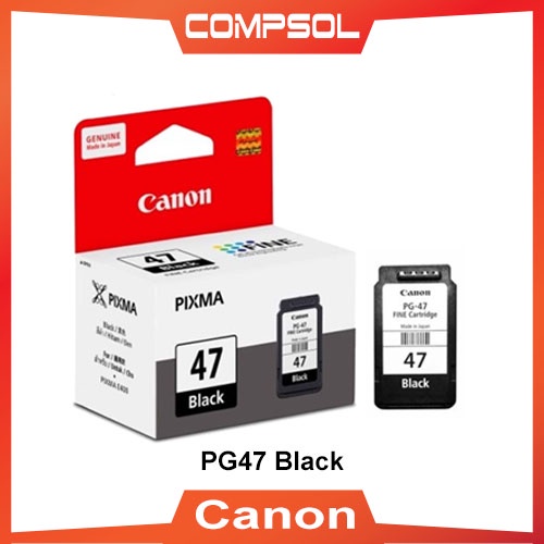 Canon PG-47 (15ML) Black Ink Cartridges Support Model:E3170, E3370 ...