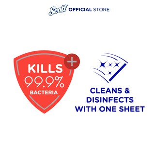 Scott Protect Antibacterial Wet Wipes (60s) Multipurpose Disinfecting ...