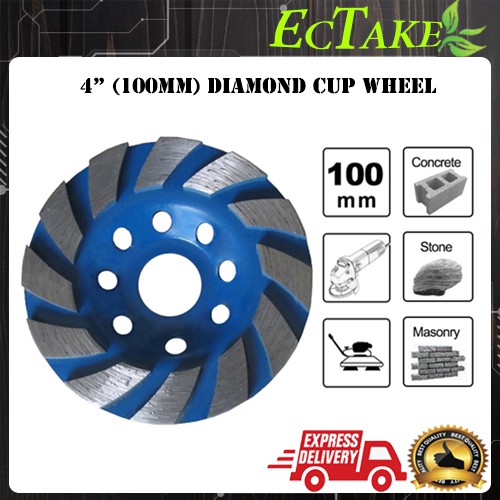 MTP 7 Double Row 28 Segments 5/8-11 Thread Arbor Diamond Grinding CUP Wheel Disc Grinder Granite Concrete Granite Stone For Angle Grinder Turbo Wet 493104
