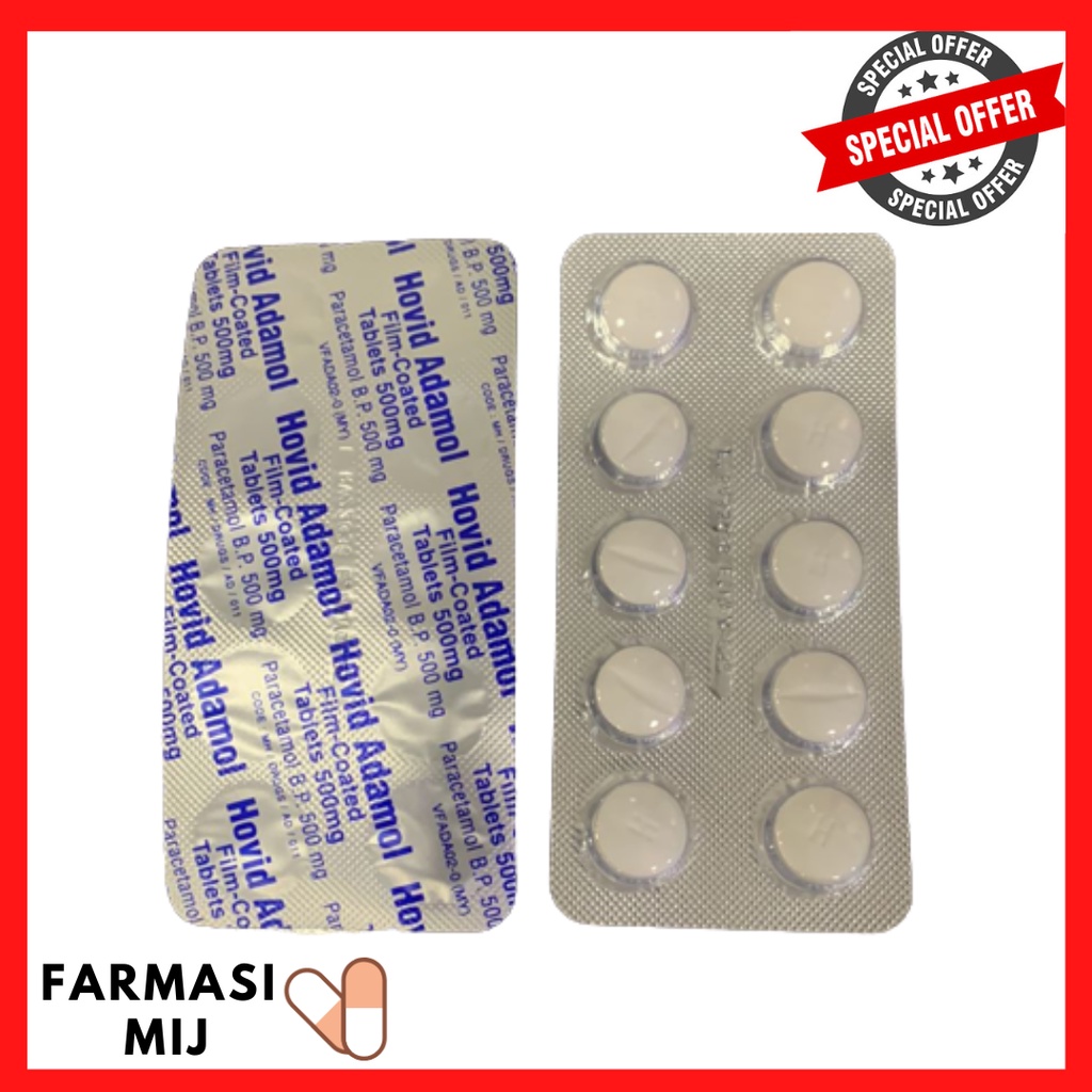 HOVID ADAMOL PARACETAMOL 500MG(EXP: 05/2025) | Shopee Malaysia