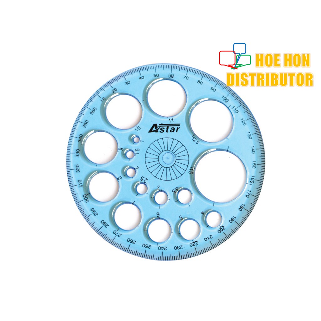 Astar Protractor 360 Degree Round Full Ruler Diameter Circle Ruler