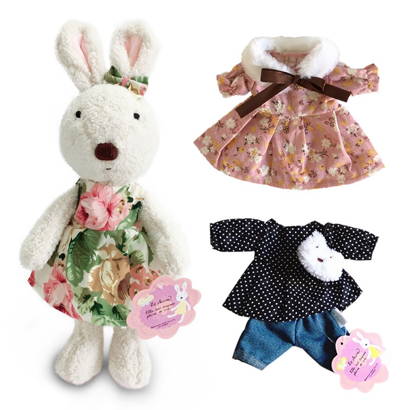 1set Bunny Le Sucre Rabbit Plush Dolls with Change Clothes Toys for ...