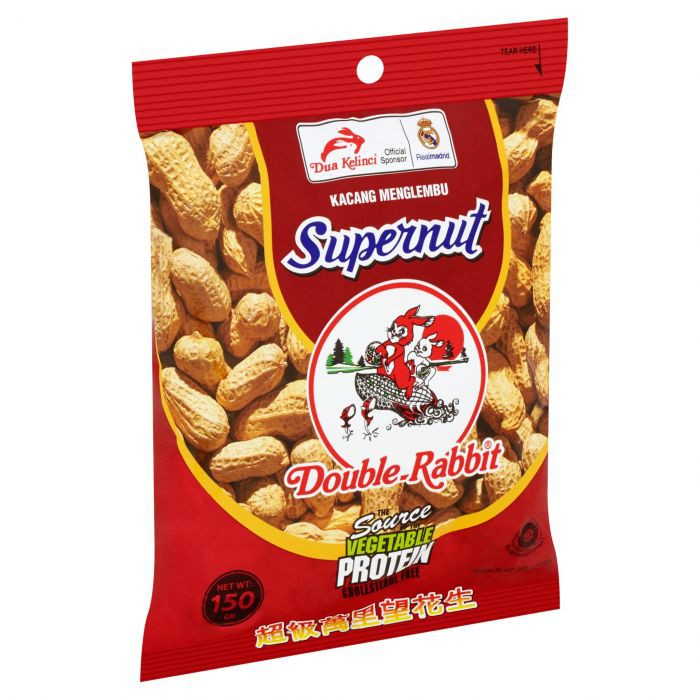 Dua Kelinci Supernut Double Rabbit Menglembu Groundnuts 120g | Shopee ...