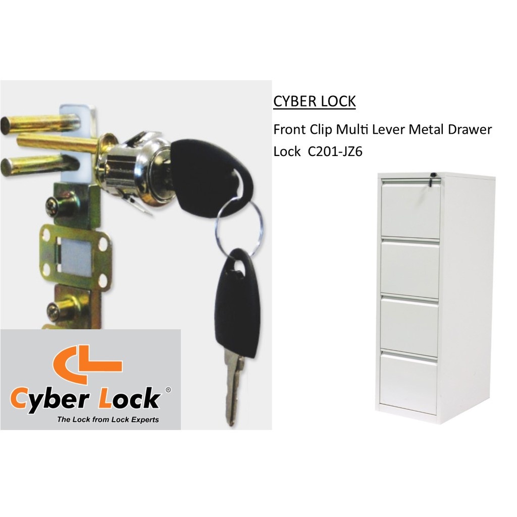 CYBER LOCK CL CLIP FRONT CENTRAL LOCK MULTI LEVEL DRAWER LOCK C201