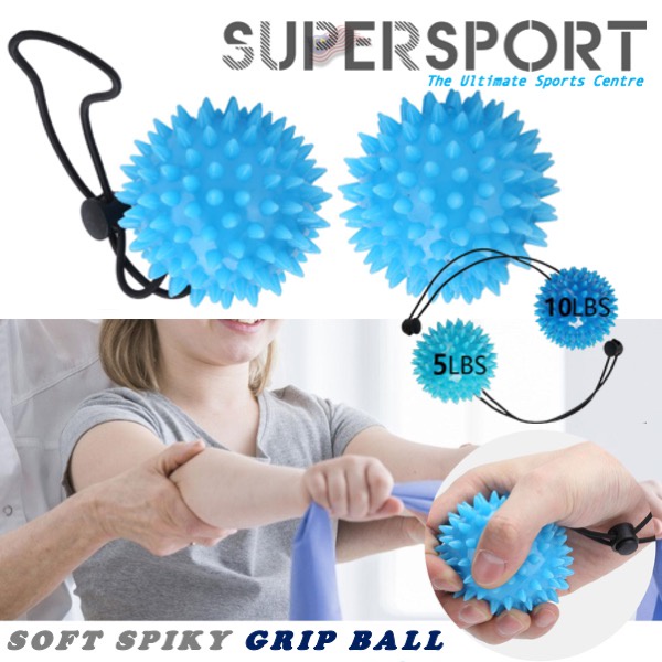 Hand Grip Exercise Spiky Yoga Ball with Wrist Strap Rope Lanyard Grip ...