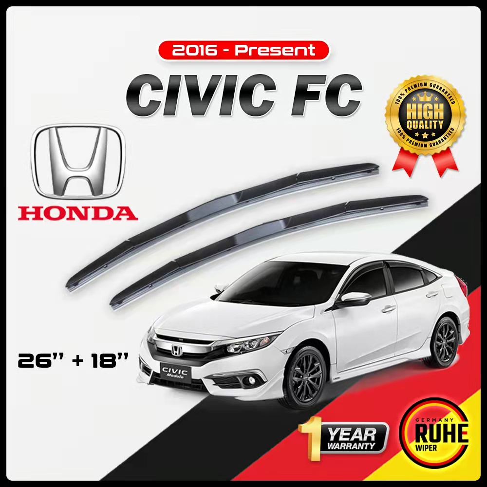 Honda Civic FC 2016 2018 Silicone Car Wiper Premium Quality