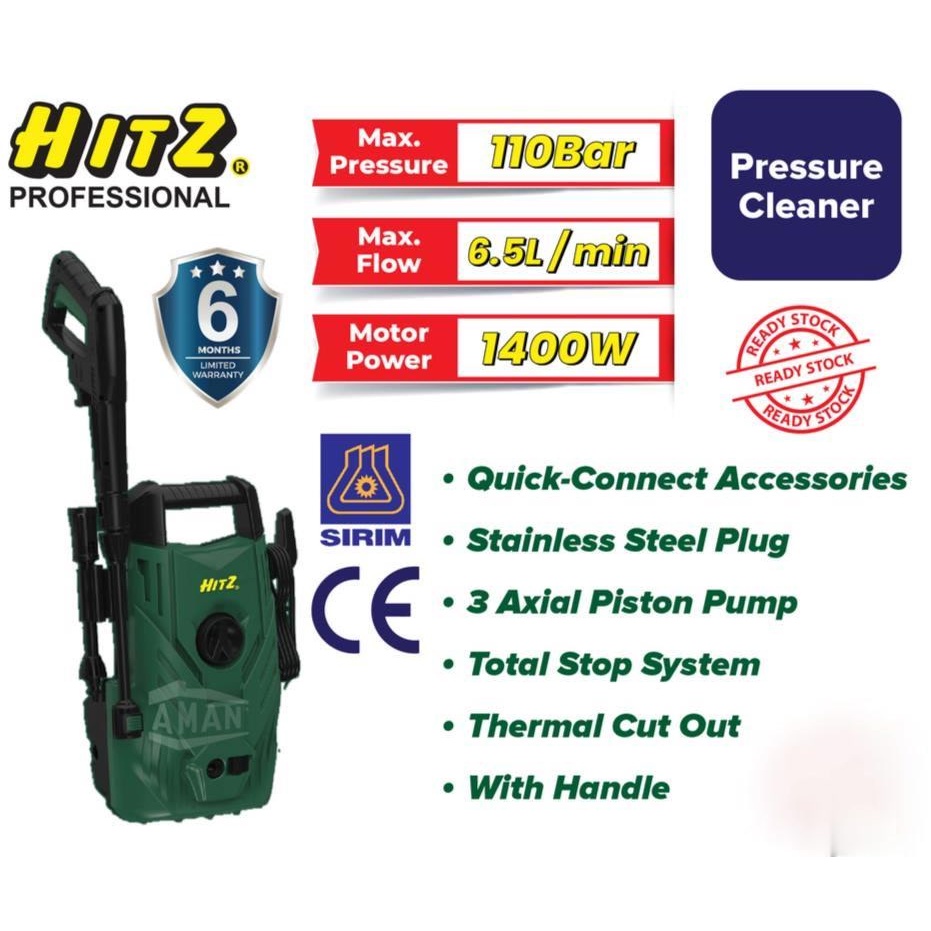 Hitz Pclb 1400 Waterjet High Pressure Cleaner Water Jet Sprayer Machine Mesin Cuci Kereta Car 2901