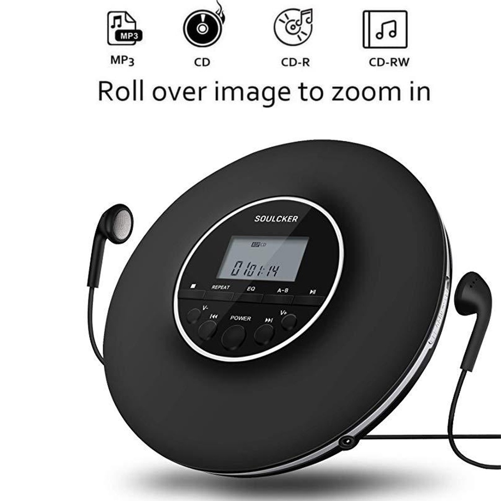 Portable Personal CD Player Built-in Discman Anti-SkipShockproof ...