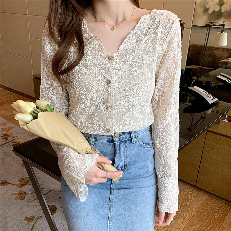 Lace long sleeve on sale cardigan