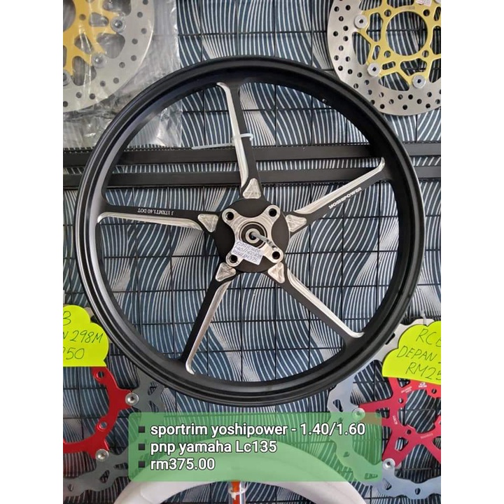 SPORT RIM YOSHIPOWER CNC FG 511 YAMAHA LC135 4S V1 HINGGA V7 100% ...
