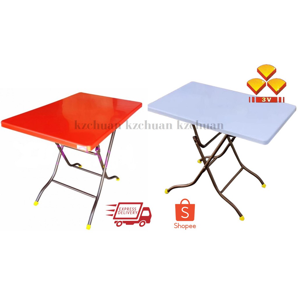 3V Plastic Table / Foldable Table / Meja Lipat / Meja Plastik 2x3ft ...