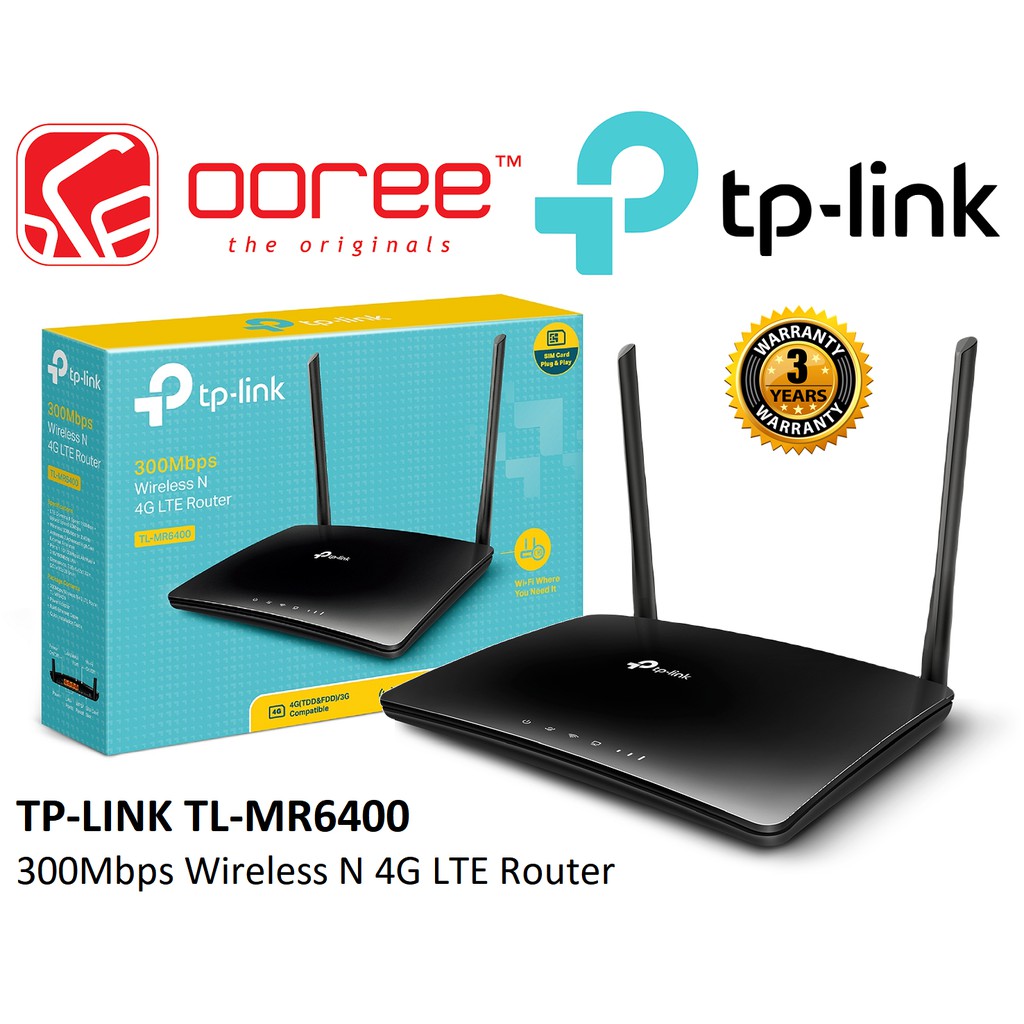 TL-MR6400, Modem/Routeur 4G LTE WiFi N 300 Mbps