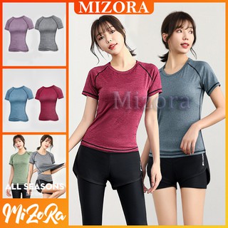 Quick Dry Exercise Sport Short Sleeve T-Shirt Woman Fitness Yoga