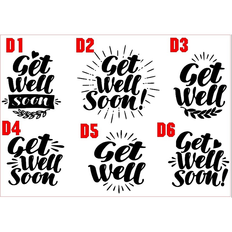 🎈 GET WELL SOON STICKER FOR BALLOON AND OTHERS | Shopee Malaysia