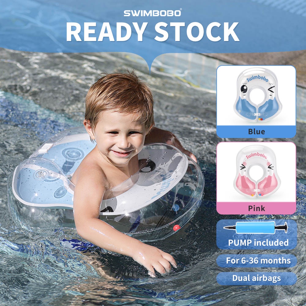 Swimbobo Kids Inflatable Swim Ring Underarm Swimming Pool Float Age For ...