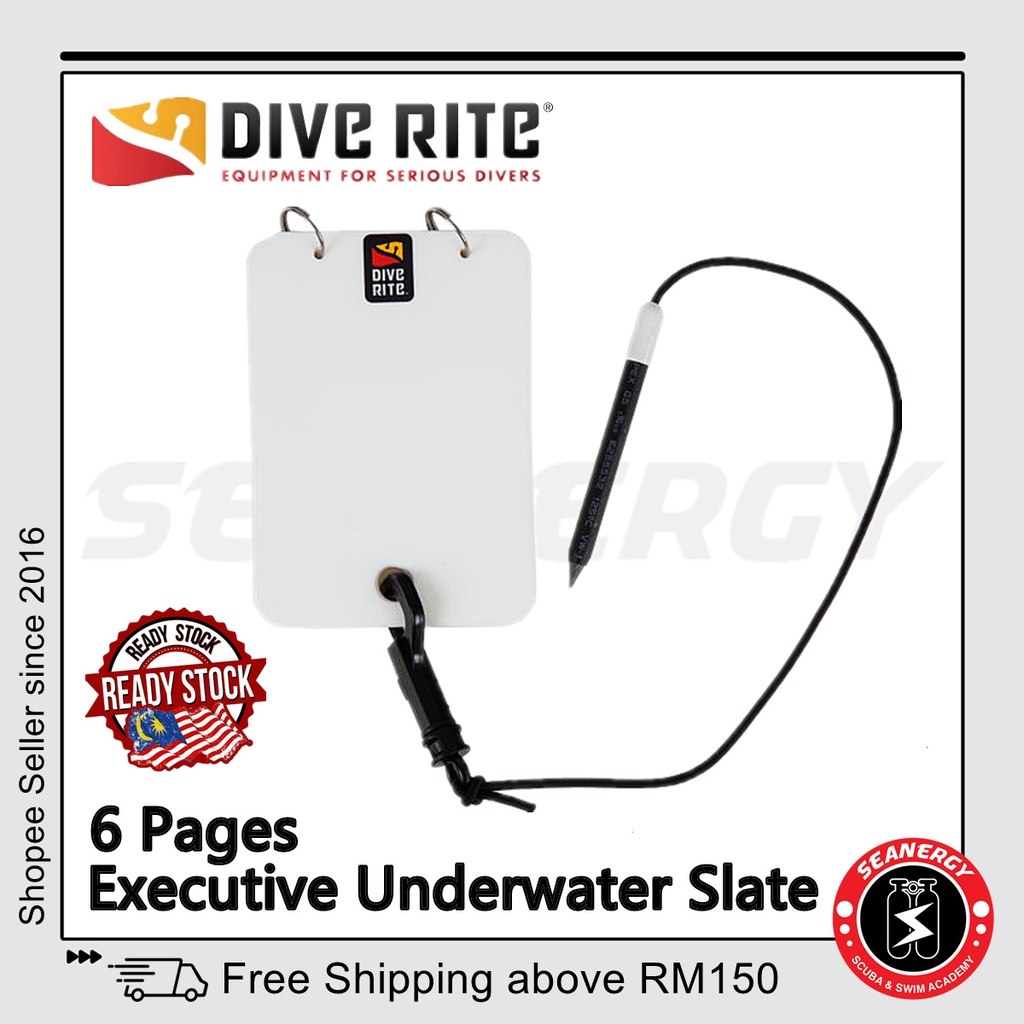 Dive Rite Executive Slate Underwater Slate Writing Slate for Scuba