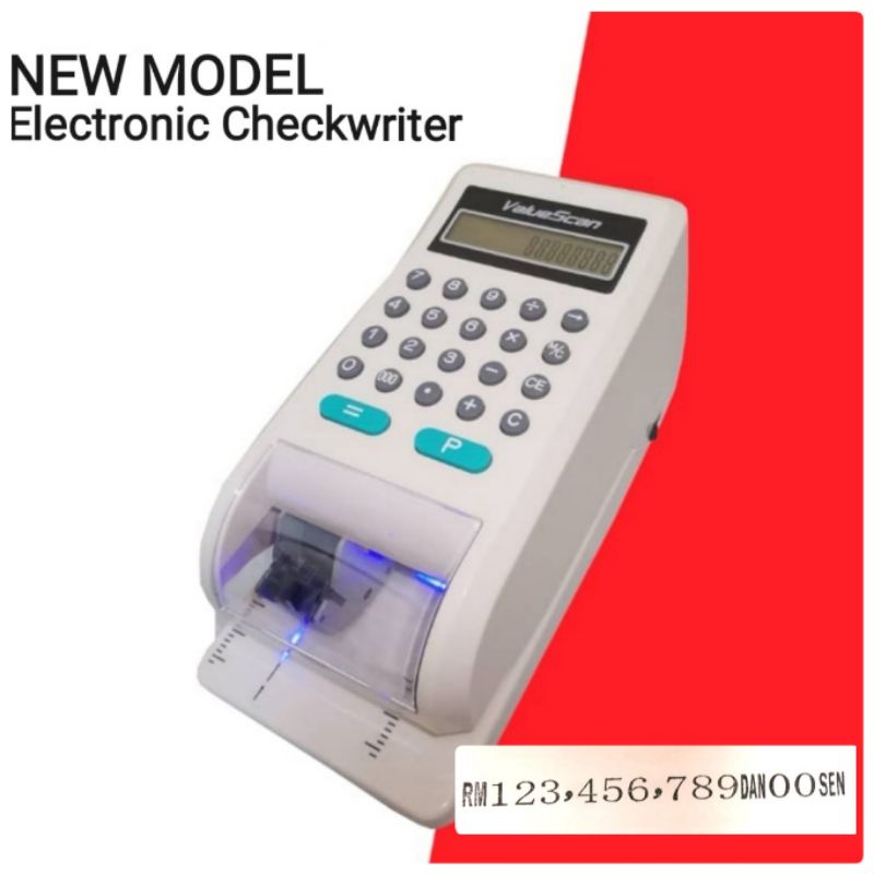 ELECTRONIC CHECKWRITER MACHINE / CHEQUE WRITER MACHINE / CHECK WRITER