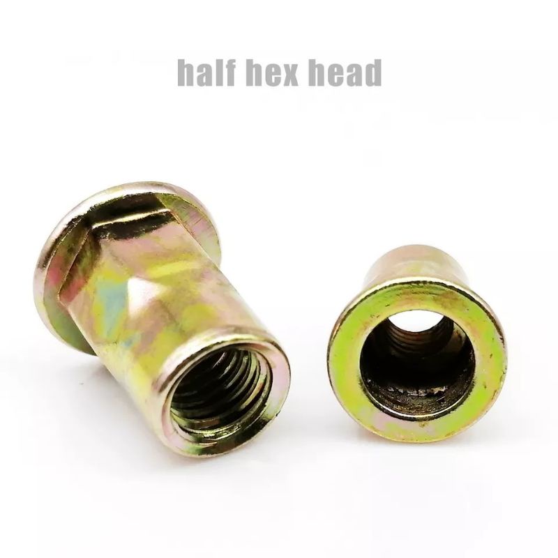 (Hex) M4 M12 Carbon Steel Semi Hex Hexagon Flat Head Binding Rivet