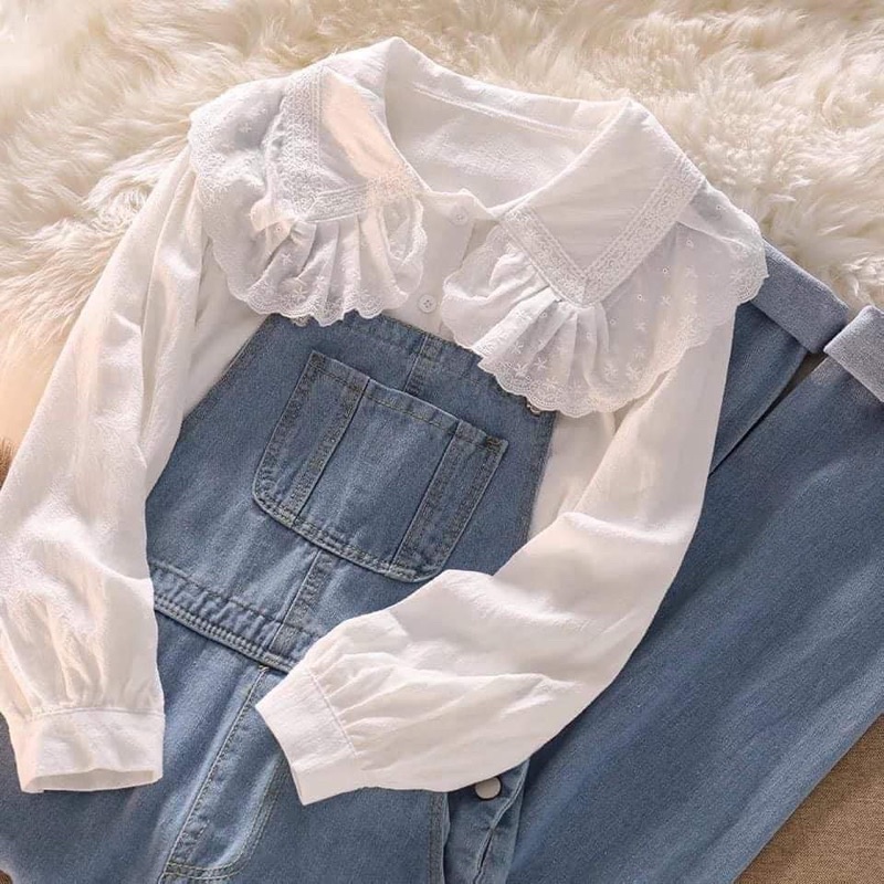 Bib set with ruffle shirt | Shopee Malaysia