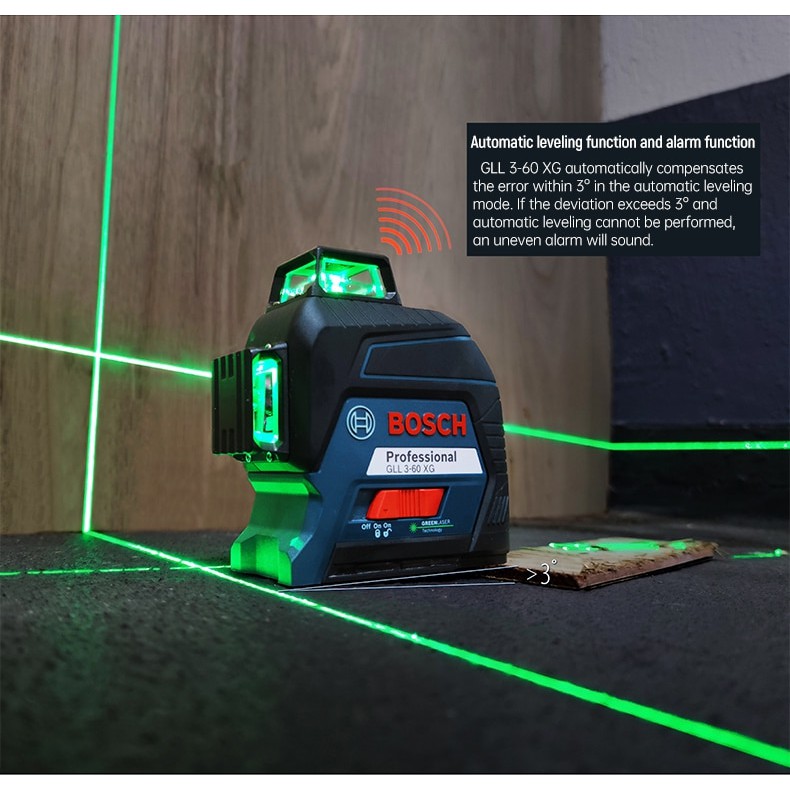 Niveau Laser Bosch GLL3-60XG Vert - Occasion Fonctionnel - Pour Professionnels & Bricoleurs