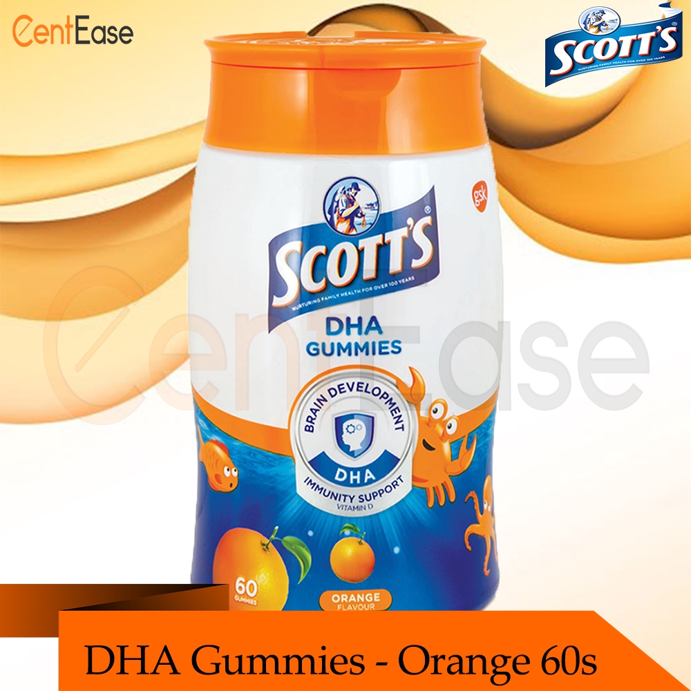 Scott's DHA Gummies 60s Orange contain Vitamin D For Child Scotts Shopee Malaysia