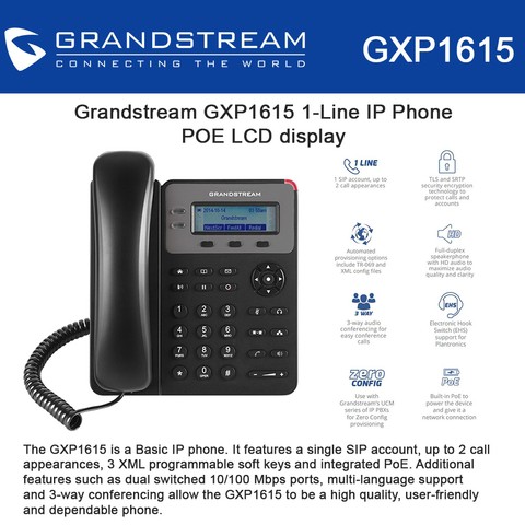 Grandstream GXP1615 IP Phone | Asterisk IP PBX Based IP Phone | Call Center  IP Phone | Shopee Malaysia