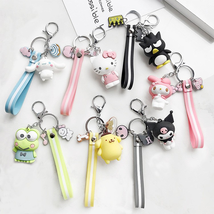 Cute Heart Pompom Keychain Charms Pearl Tassel Fluffy Flush Faux Rabbit Fur Key  Chains for Women