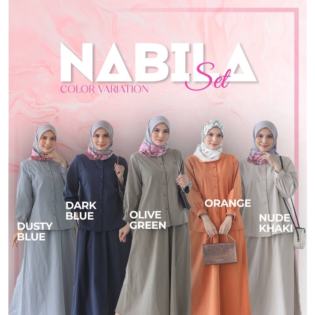 NABILA SET NCC TEAM set Baju Dan skirt ready stock now