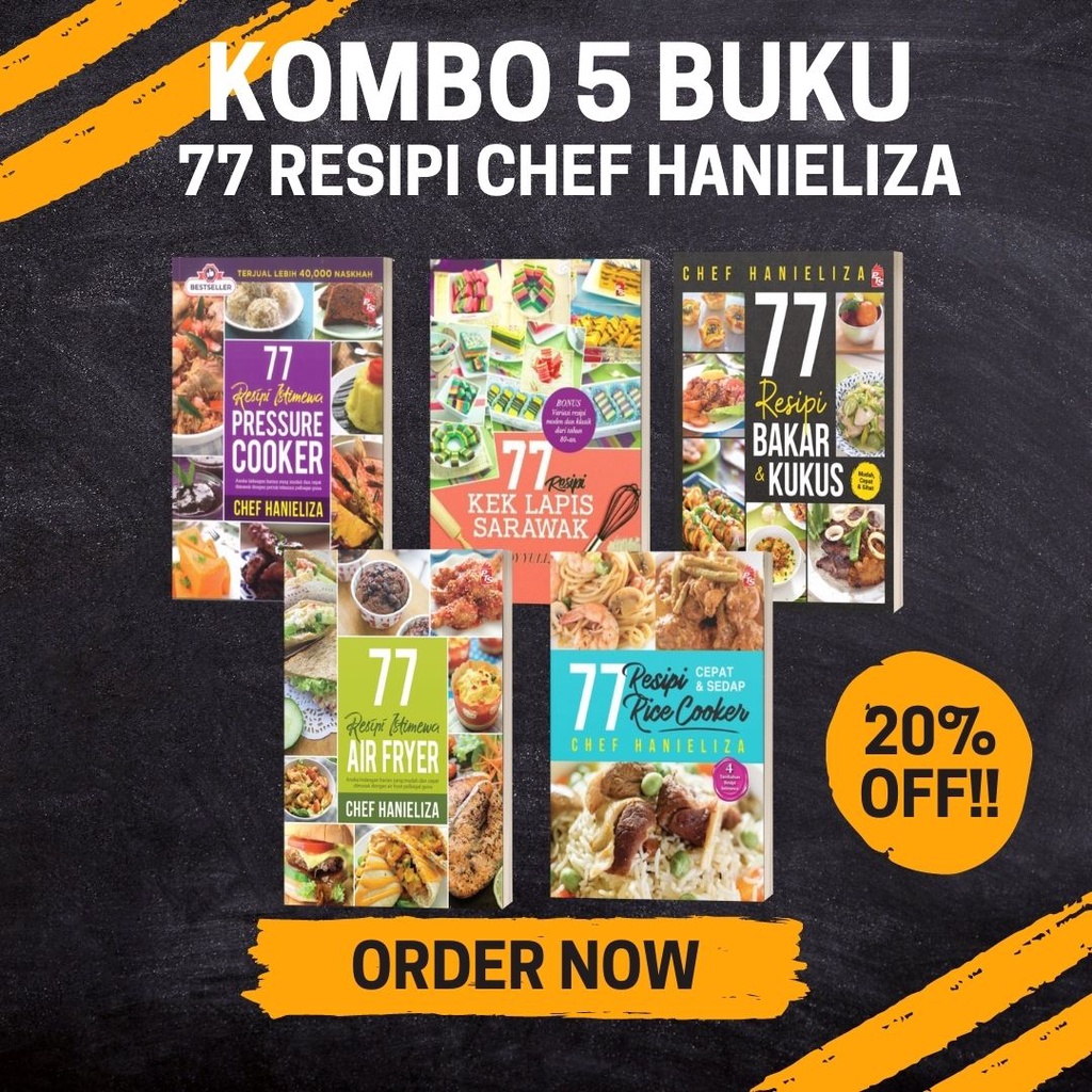 Buku Resipi Chef Hanieliza 77 Resipi Air Fryer Resipi Pressure Cooker