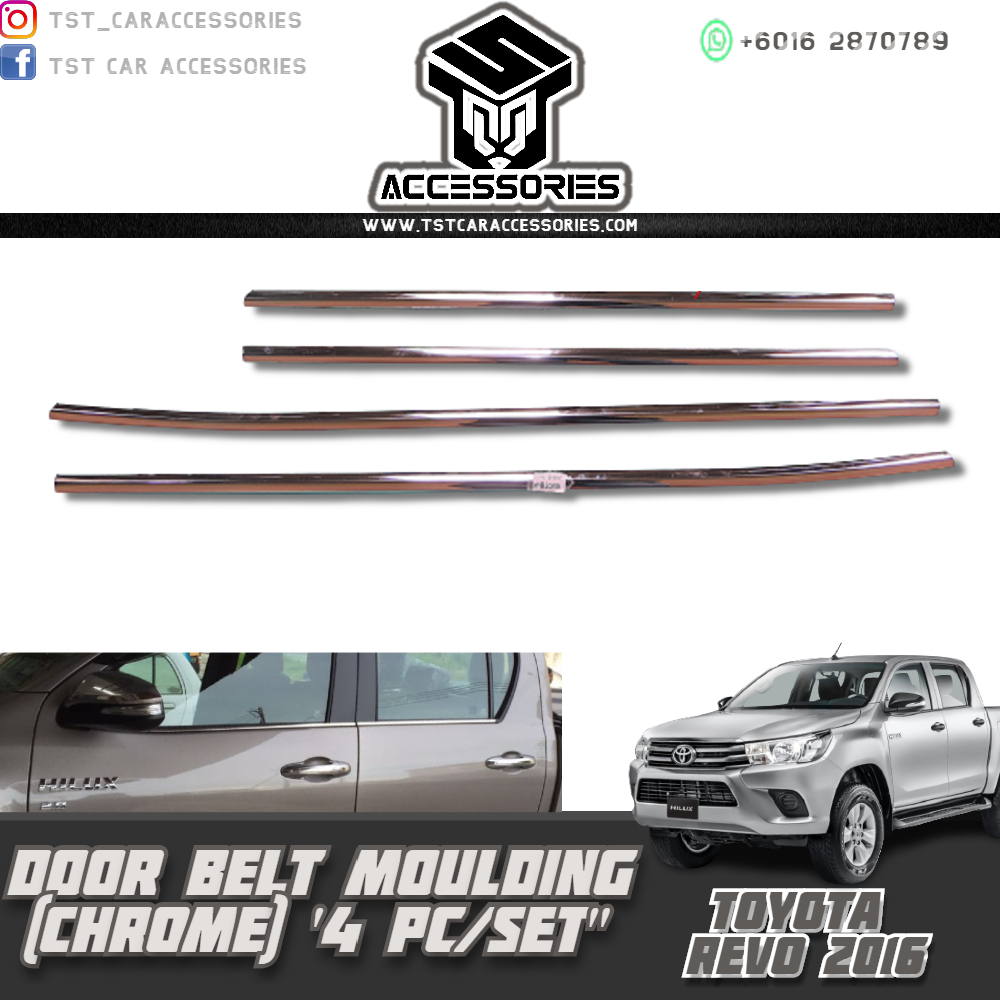 Soillar Chrome Door Belt Moulding Set – For Toyota Camry 2002-2006, 4 Piece