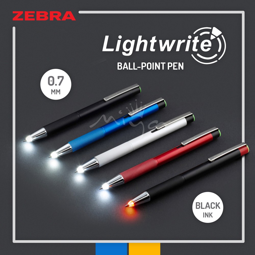 Zebra Lightwrite Ballpoint Pen with Light Black Ink 0.7 mm Shopee