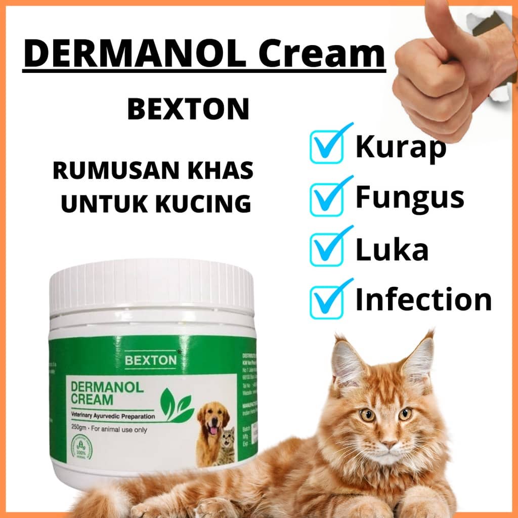 Bexton Dermanol Krim Luka Kurap Fungus (Dog & Cat)/Dermanol Herbal Skin ...