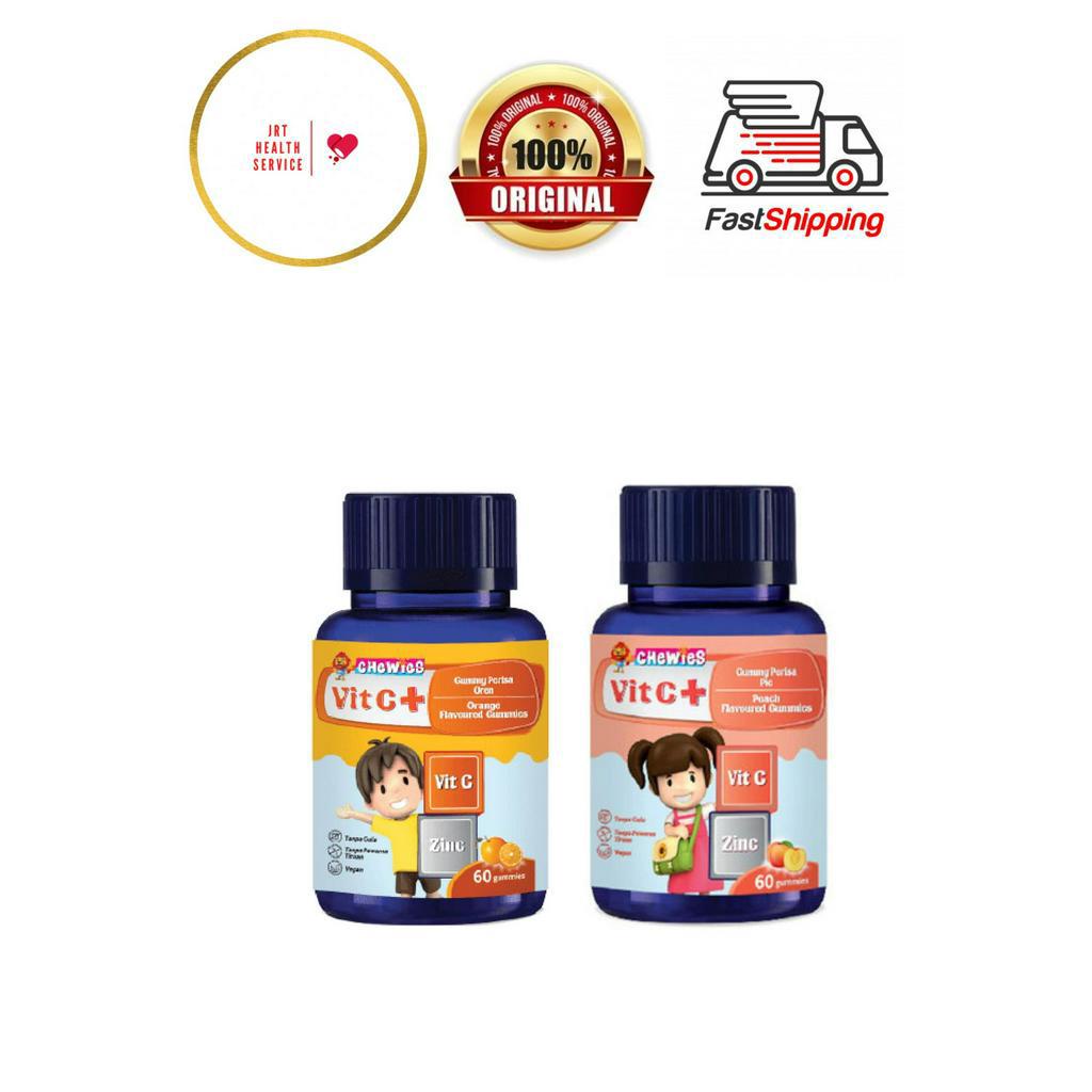 CHEWIES Vitamin C PLUS Zinc Gummy ORANGE/PEACH 60's Shopee Malaysia