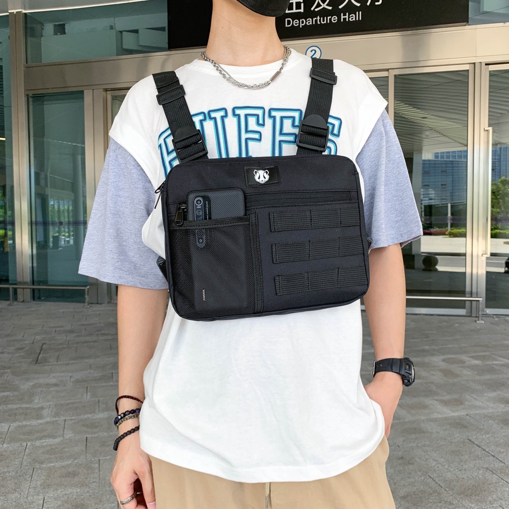 [Msia Stock] Military Vest Bag Chest Bag Tactical Bag Bag Lelaki Beg ...