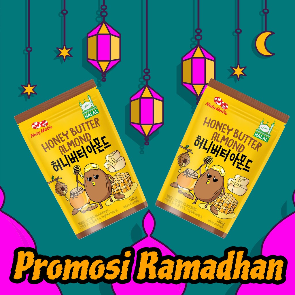 Nuts Holic Honey Butter Almond (Halal) Korea 180g Shopee Malaysia