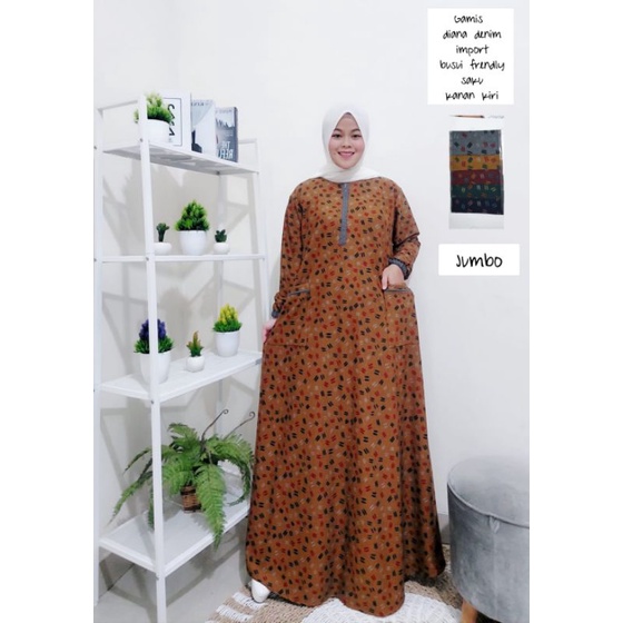 Diana DENIM GAMIS IMPORT | Standard And JUMBO Sizes Available | Shopee ...