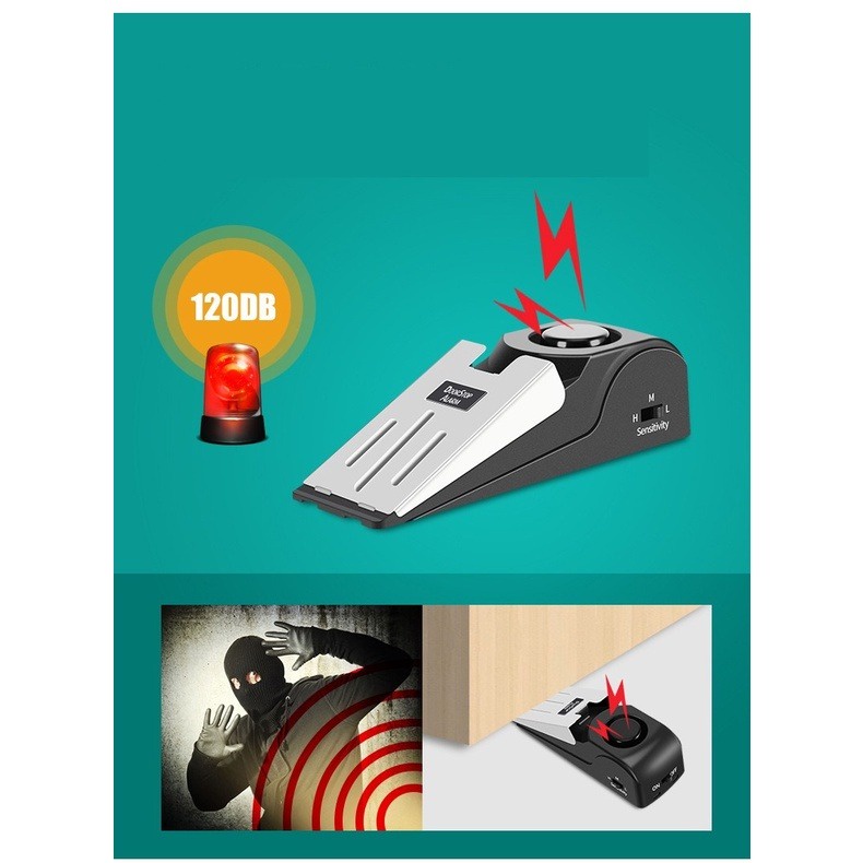 120DB Door Stopper Alarm Penggera Bunyi Pintu Rumah Penyendal Pintu