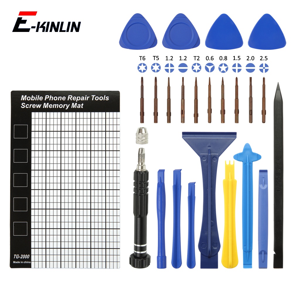 E-Kinlin 23 in 1 Spudger Pry Crowbar Shovel Blade Magnetic Memory Pad ...