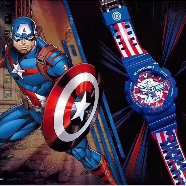 Avengers G Shock Watch Captain America Limited Edition Shopee Malaysia