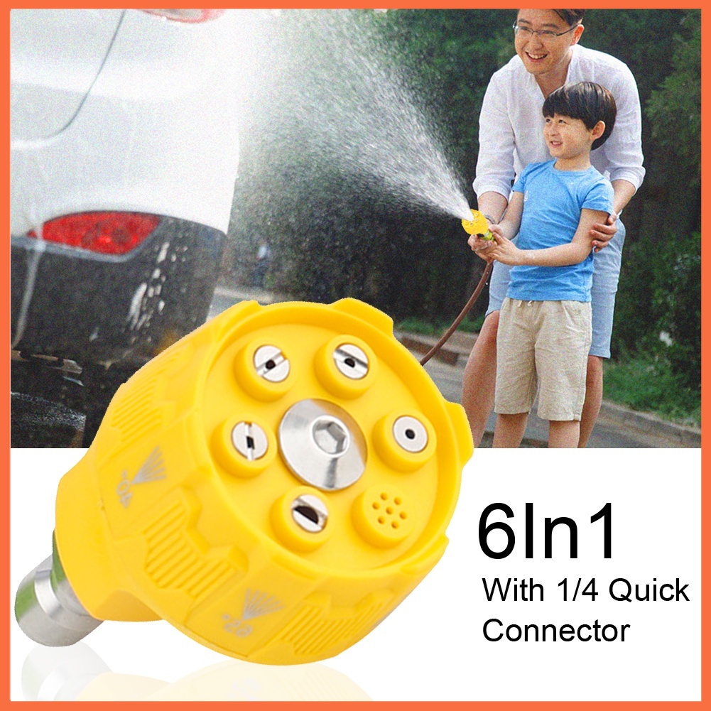 6 In 1 Adjustable Nozzle for 1/4 Inch Quick Connect Male Adapter