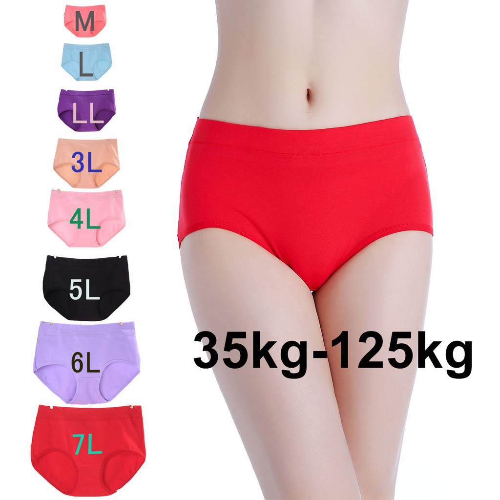 Plus Size Briefs M-7L Women's Underwear High Waist Panties Cotton  Underpants Soft Breathable Female Intimates
